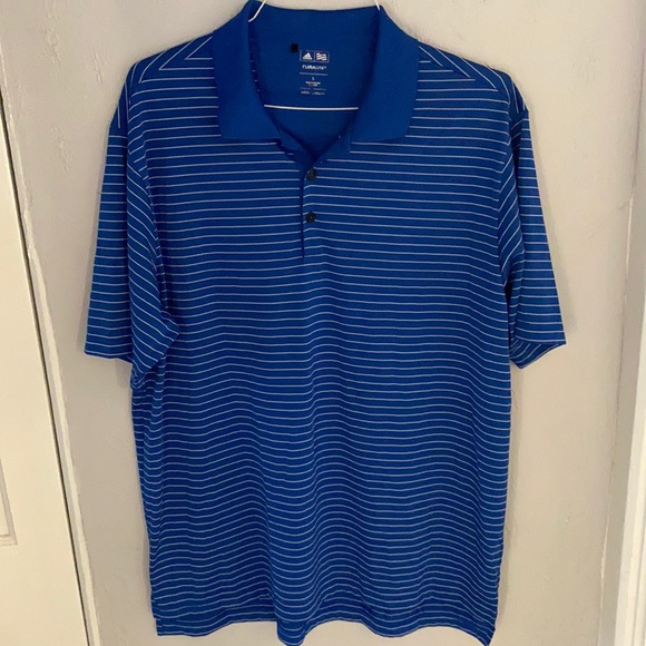 adidas Other - ⛳️Adidas Climalite Men’s Blue & White Golf Polo- L